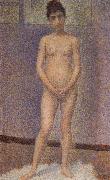 Georges Seurat Standing Female Nude painting